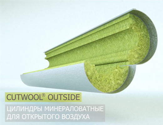Цилиндры негорючие фольгир. CUTWOOL®CL-Protect OUTSIDE M100 21/80