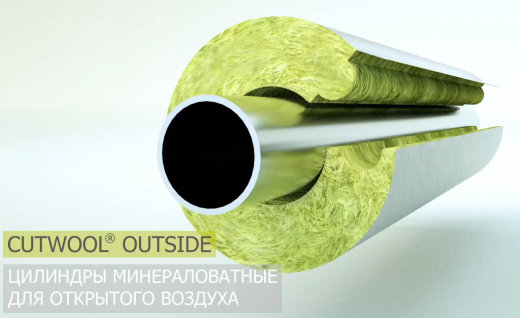 Цилиндры негорючие фольгир. CUTWOOL®CL-Protect OUTSIDE M100 21/80